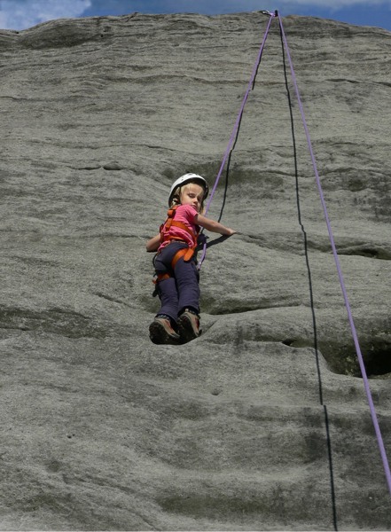 Friedericke klettert